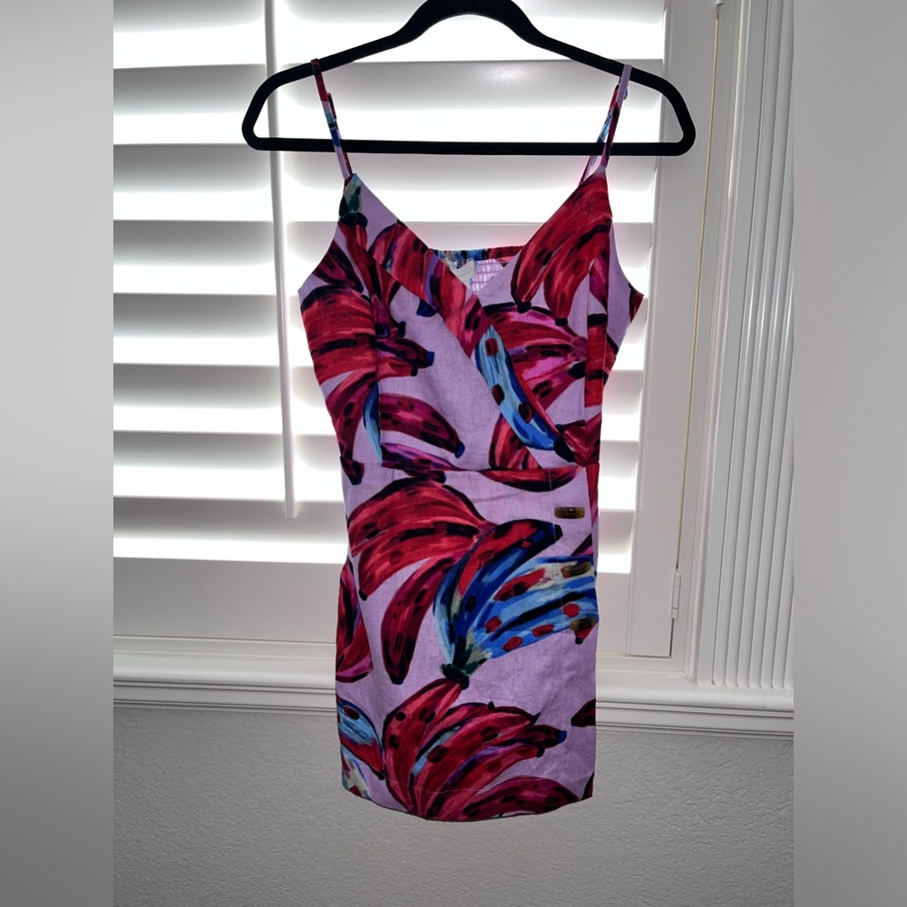NWT House Of Harlow Banana Print Linen Blend Romper Size XS - Picture 2 of 6